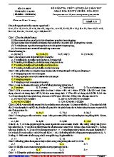 Đề kiểm tra chất lượng lần 1 môn Hóa học Lớp 12 - Mã đề 213 - Sở GD & ĐT Bắc Giang (Có đáp án)